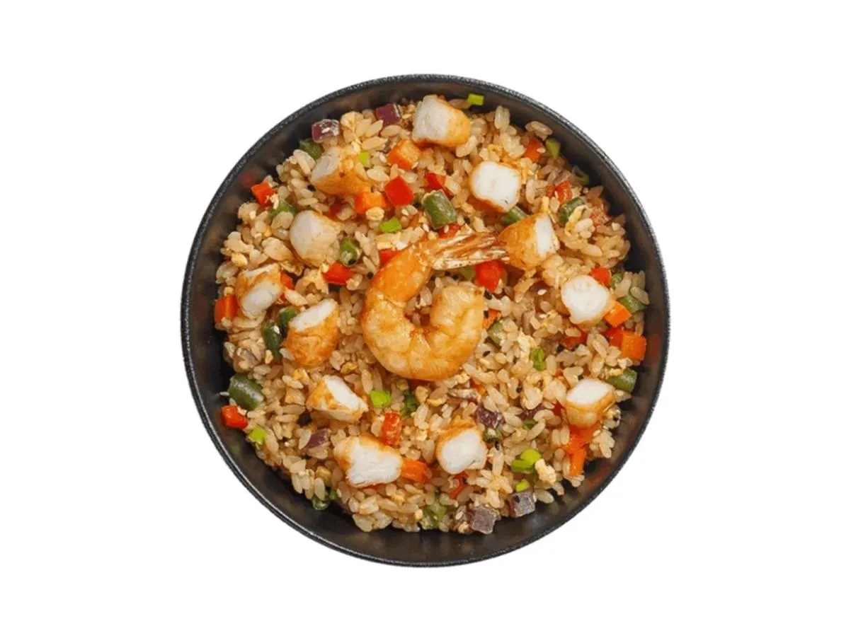 Рис Креветка с овощами